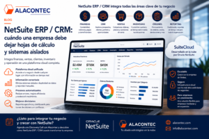 NetSuite ERP CRM integrando finanzas ventas clientes inventario y reporting en la nube