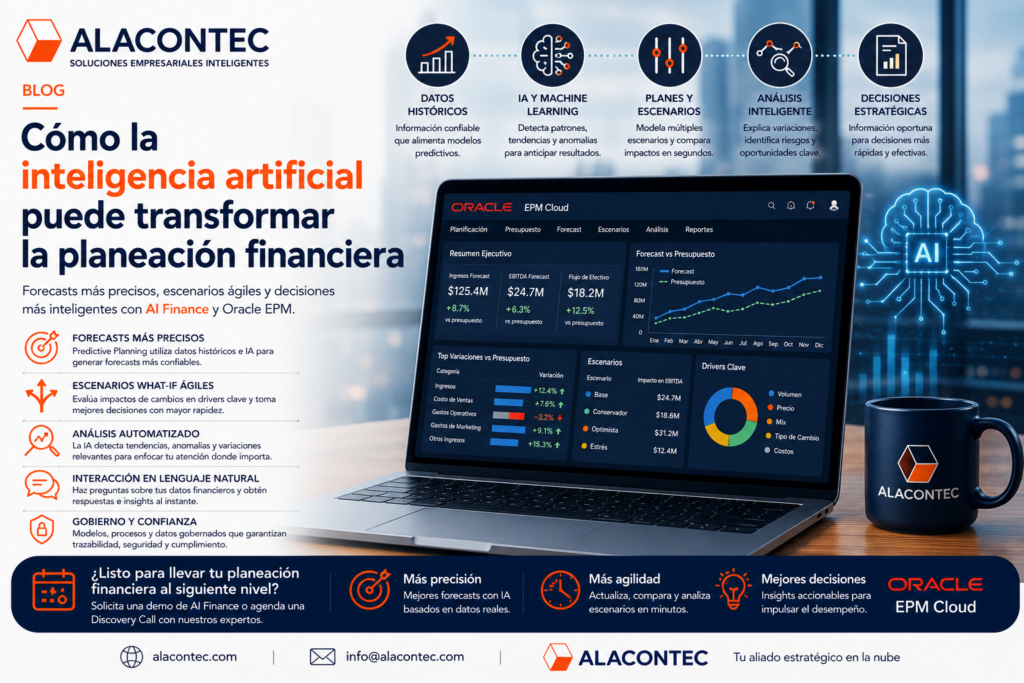 Inteligencia artificial aplicada a la planeación financiera forecasting escenarios y toma de decisiones con Oracle EPM